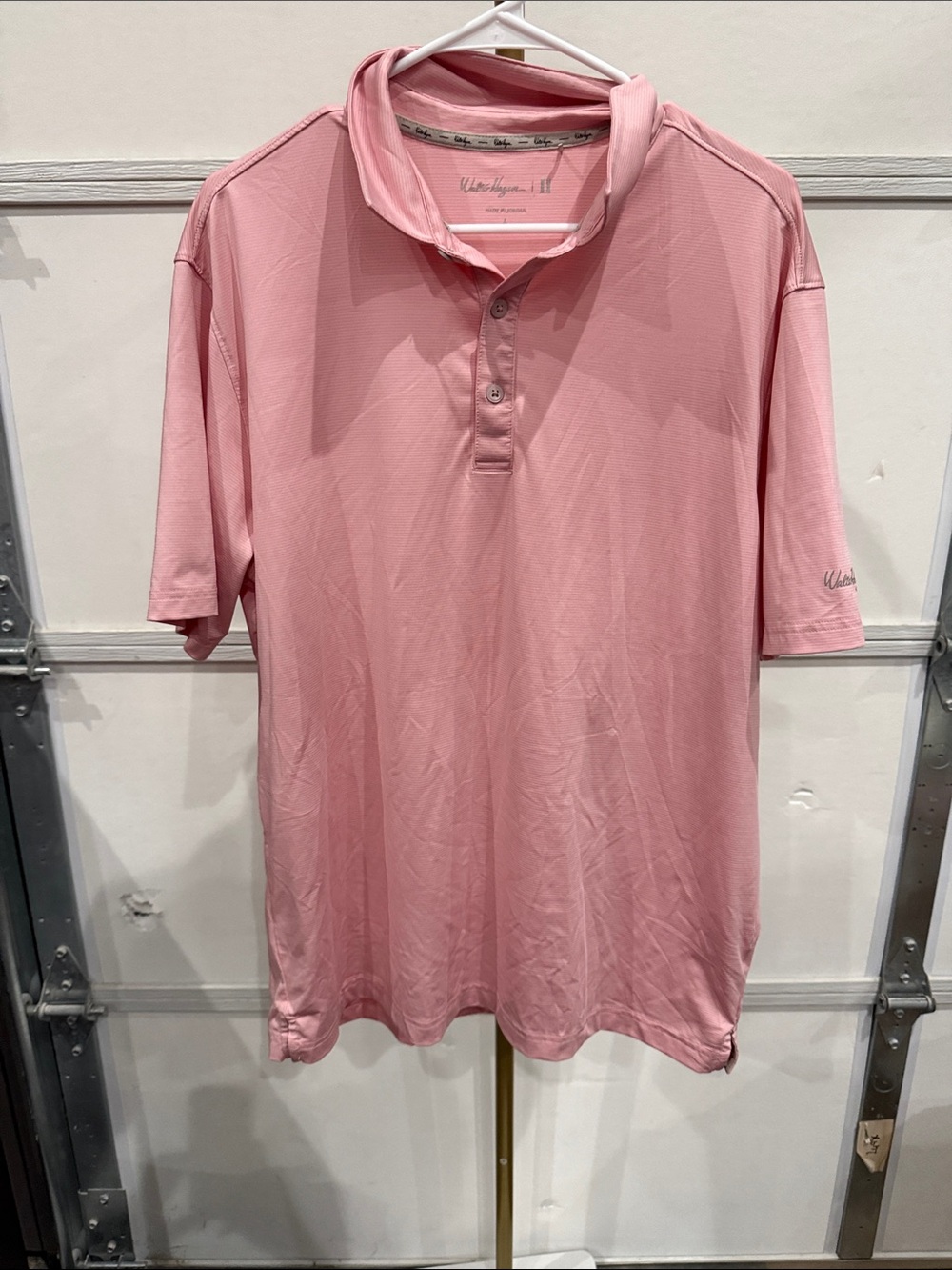 Walter Hagen Men's Light Pink Golf Polo